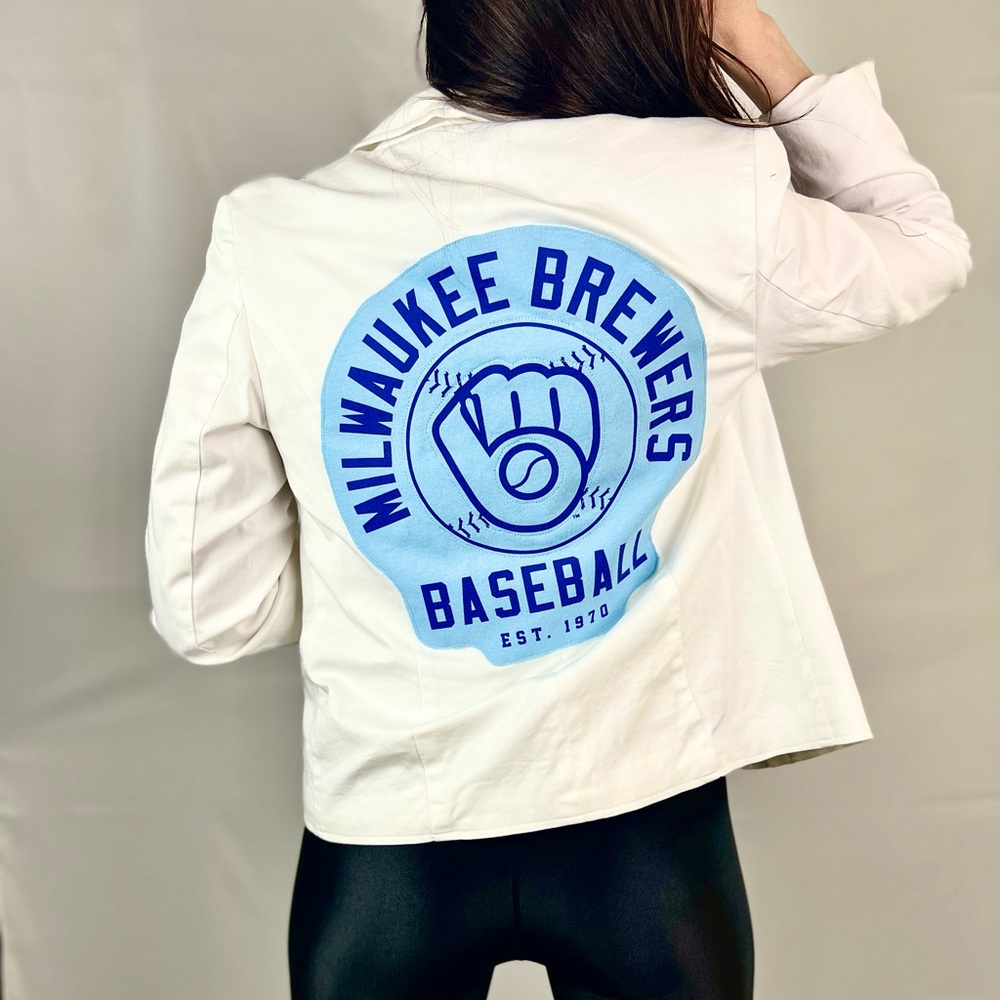 Milwaukee Brewers Jacket Upcycled Hand Made